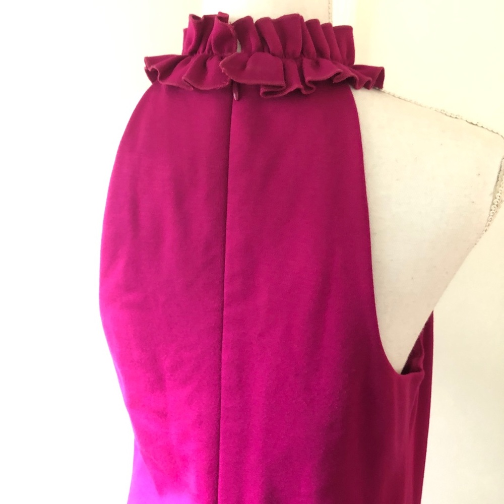 Trina Turk Fuchsia Halter Ruffle Dress - Picture 3 of 4